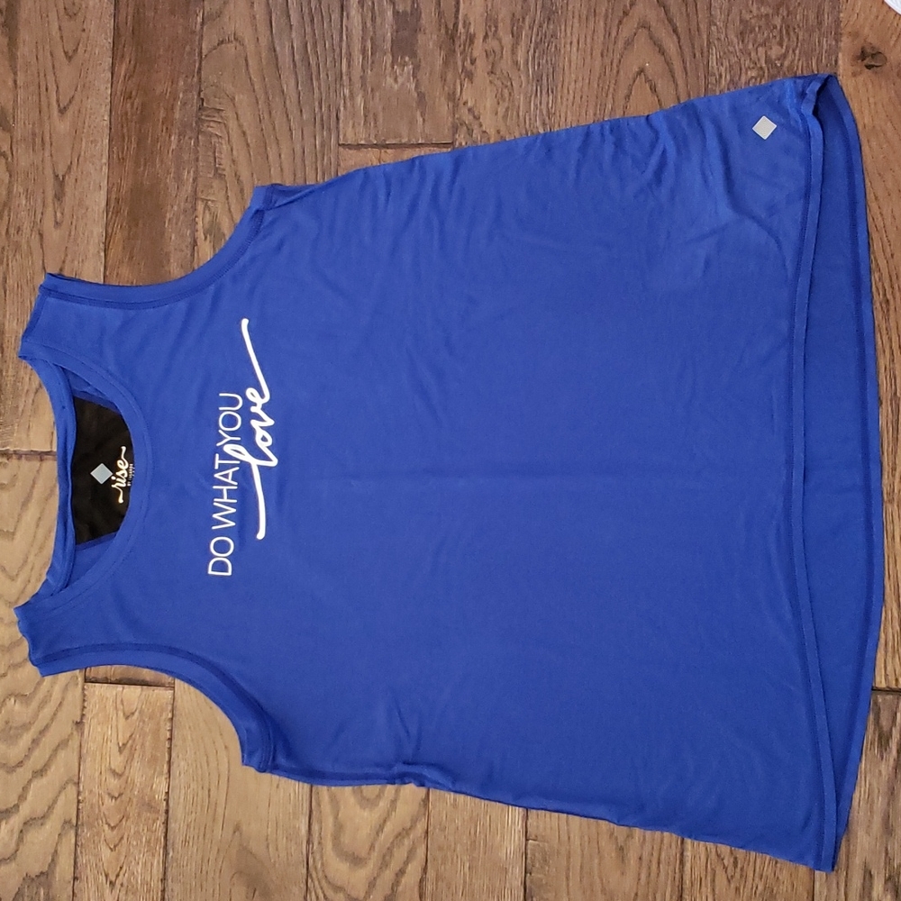rise by LULUROE, royal blue sleeveless tunic, womens L